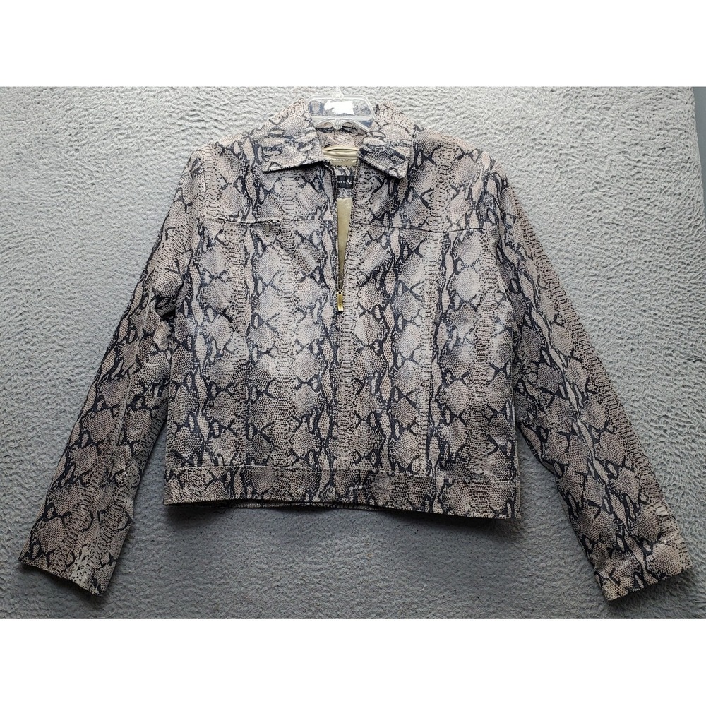 Knoles & Carter Jacket Womens XL Multi Snake Fleece Lined Long Sleeve Zip Up